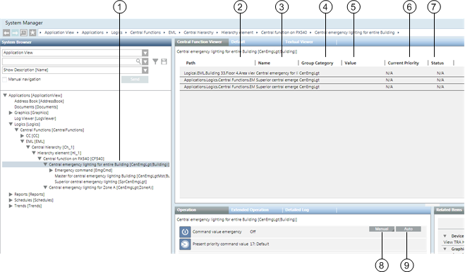 Central Functions Viewer